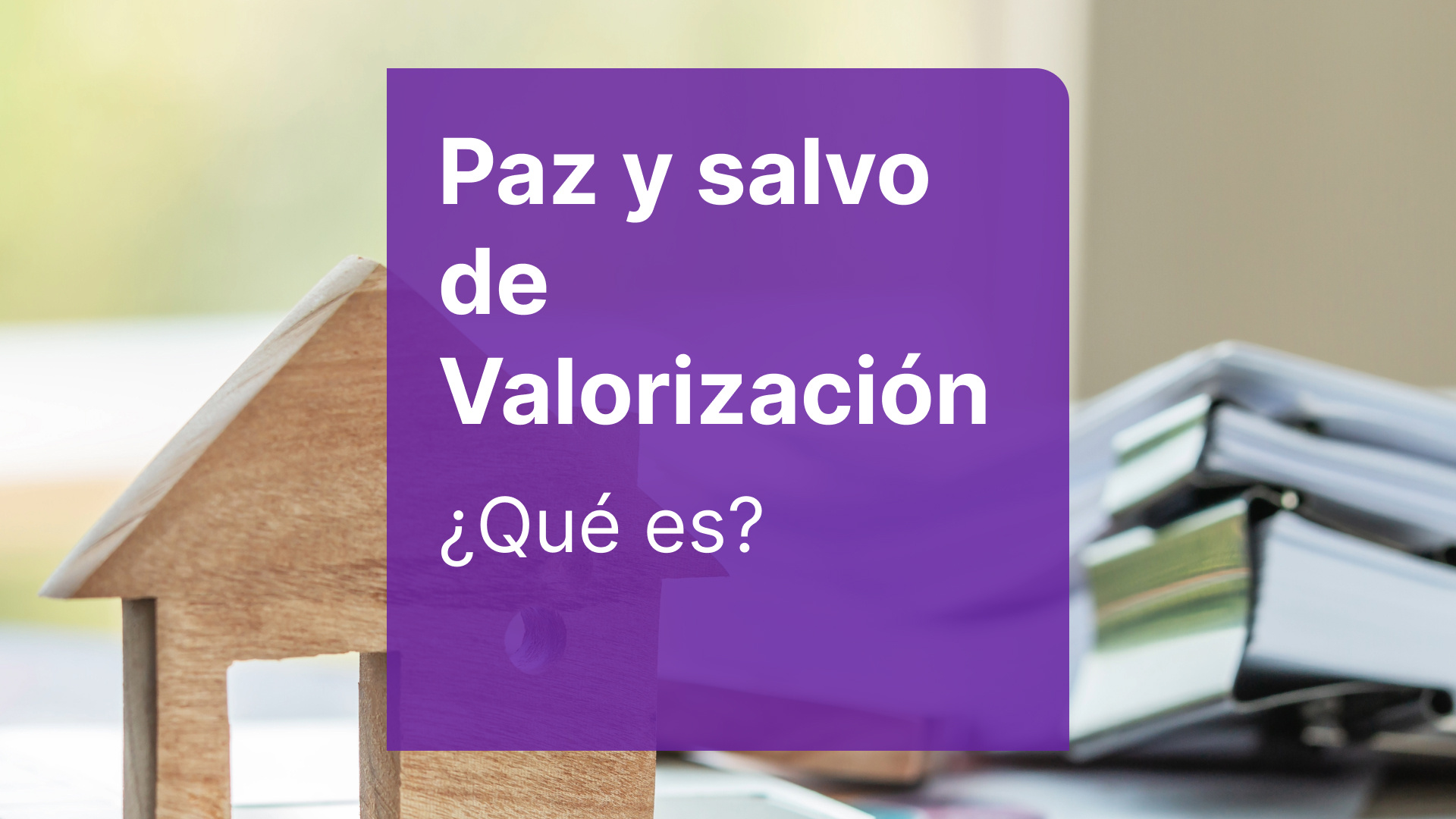 Certificado de Paz y Salvo Valorización